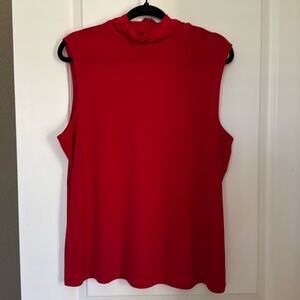 Red turtleneck tank